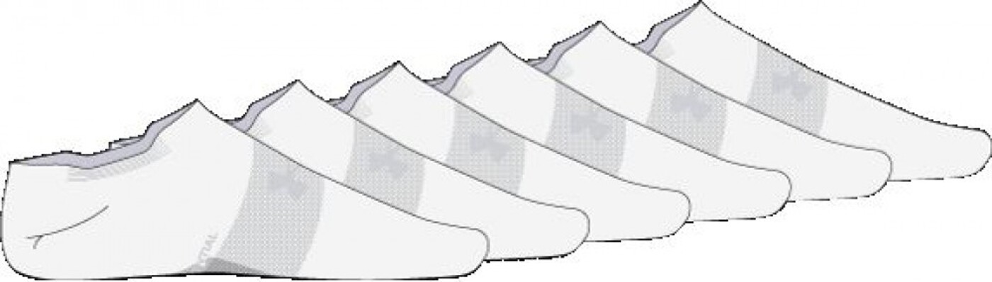 UNDER ARMOUR UA Essential No Show 6pk-WHT,X - Herren